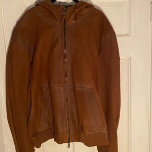 Ralph Lauren Brown Lamb leather jacket. New with tags.